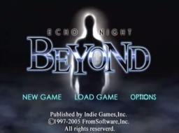 Echo Night: Beyond Title Screen